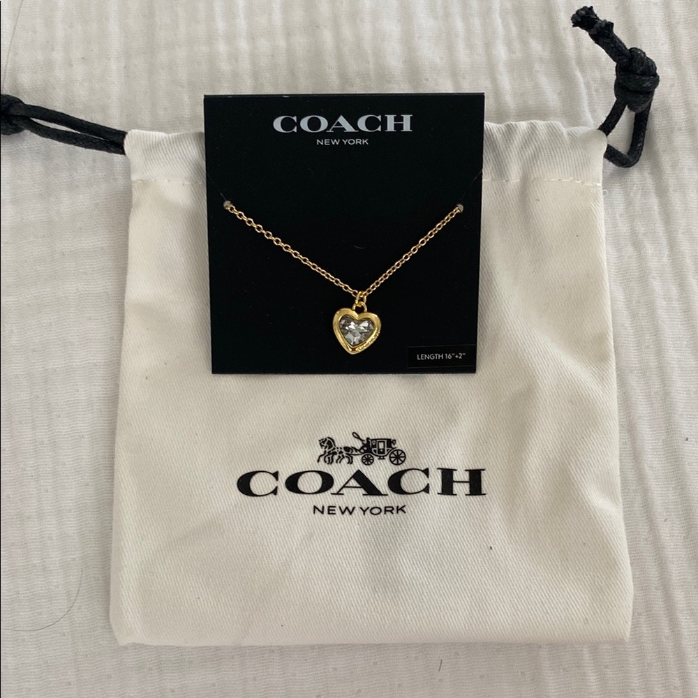 Coach Gold Heart Necklace